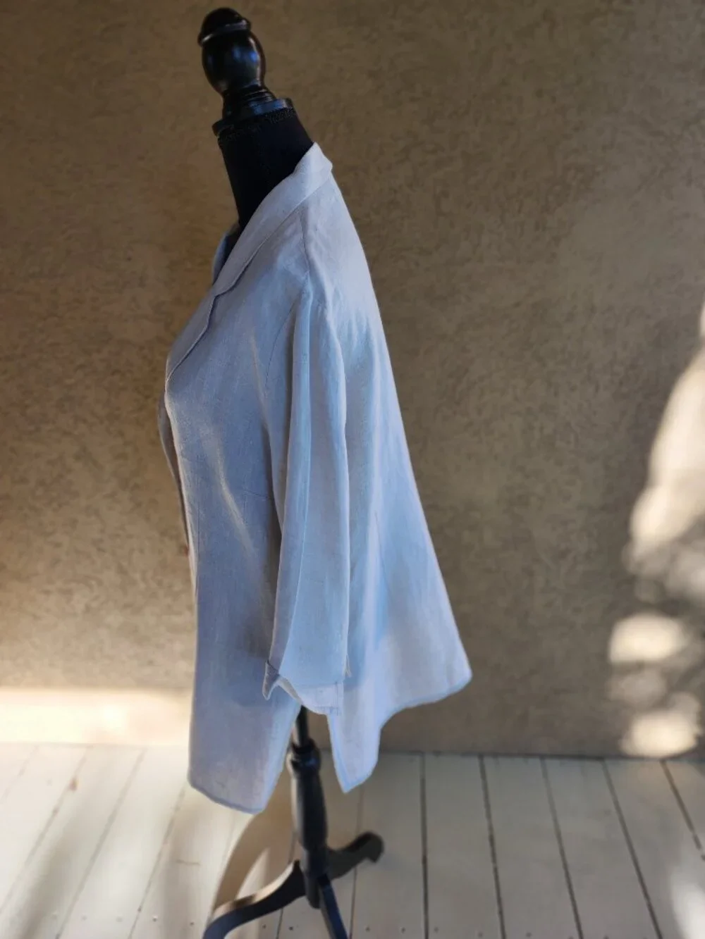 Vintage Minimalist 100% Linen Blazer Quite Luxury Coastal Grandma Neutral Beige